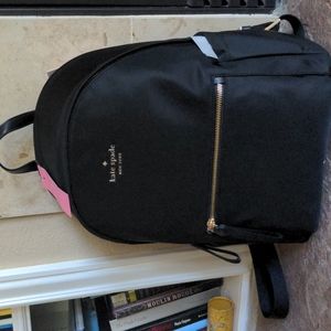 NWT Kate Spade Black Large Nylon Backpack